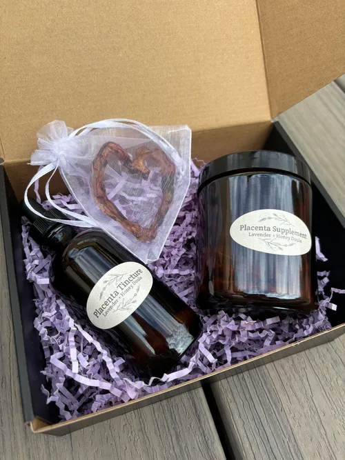 Placenta Supplement, prepared by Lavender + Honey Wellness